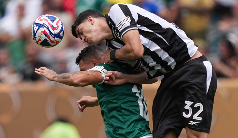 Jair Cunha de Botafogo en acción contra Palmeiras