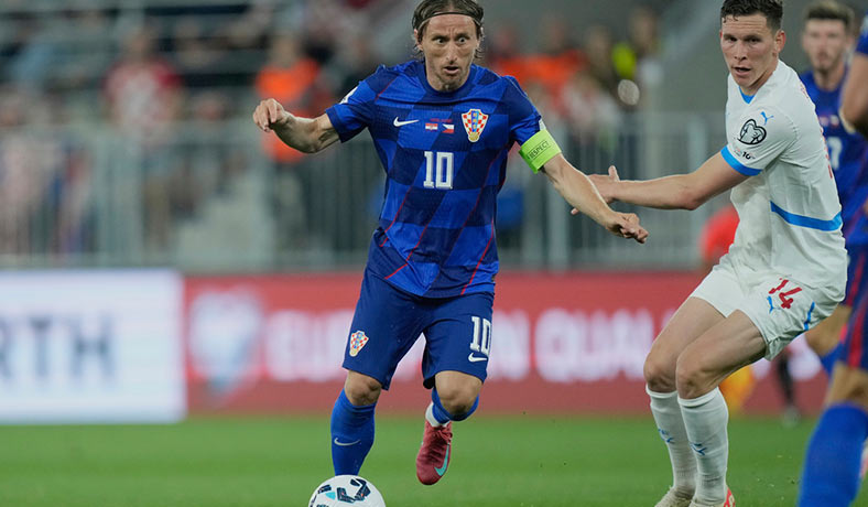 Luka Modric de Croacia en partido contra Chequia