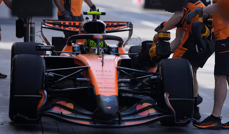 Lando Norris de McLaren en pretemporada de la F1
