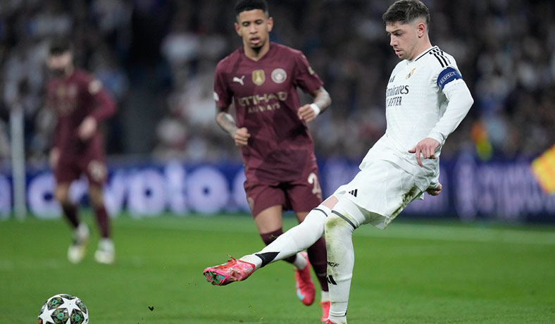 Federico Valverde de Real Madrid ante Manchester City