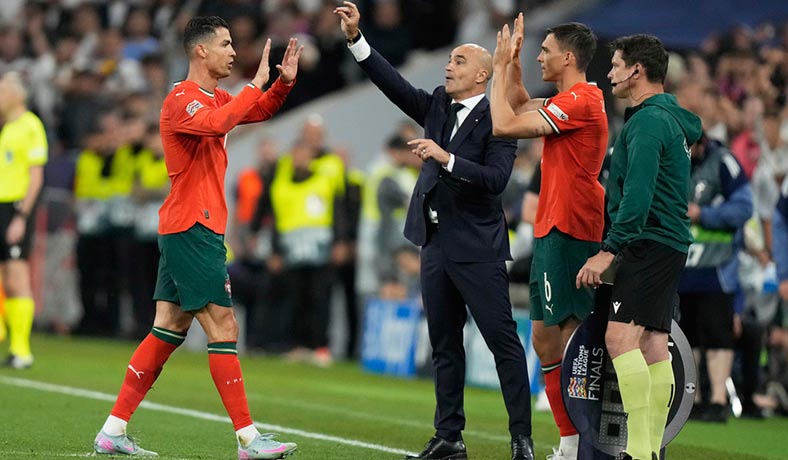 Cristiano Ronaldo sustituido por Joao Palhinha en Portugal