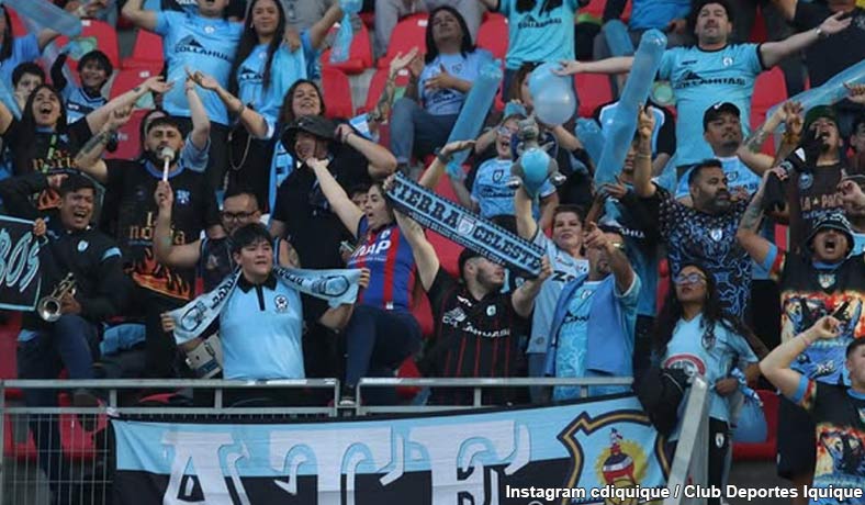 Hinchas de Iquique en partido de Copa Chile 2025