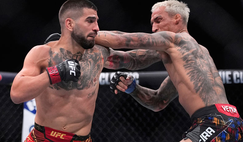 Ilia Topuria contra Charles Oliveira en el evento de UFC 317