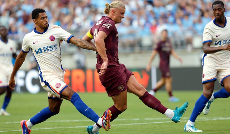 Erling Haaland de Manchester City en amistoso ante Chelsea
