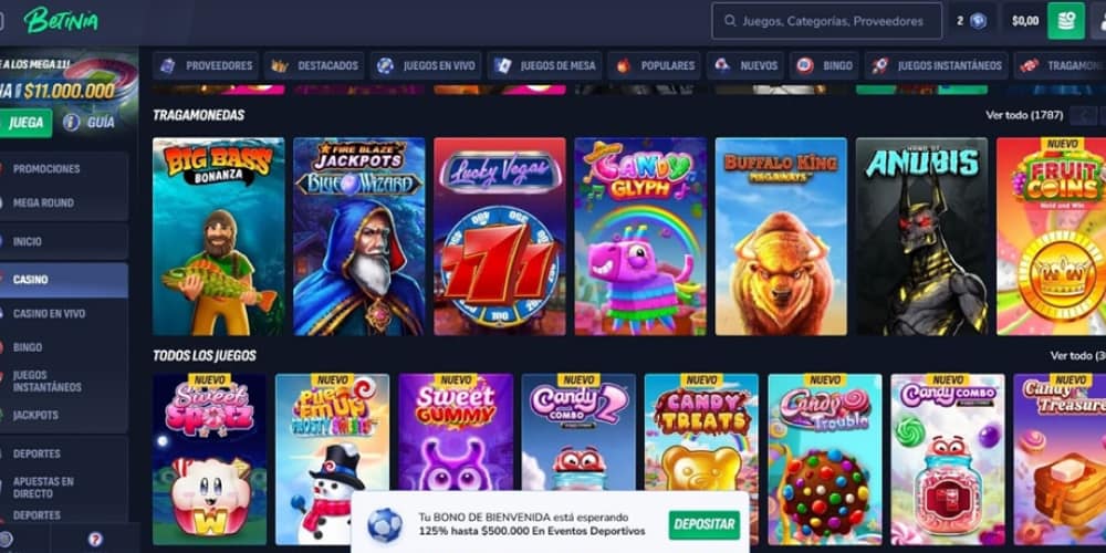 Betinia casino mesas en vivo
