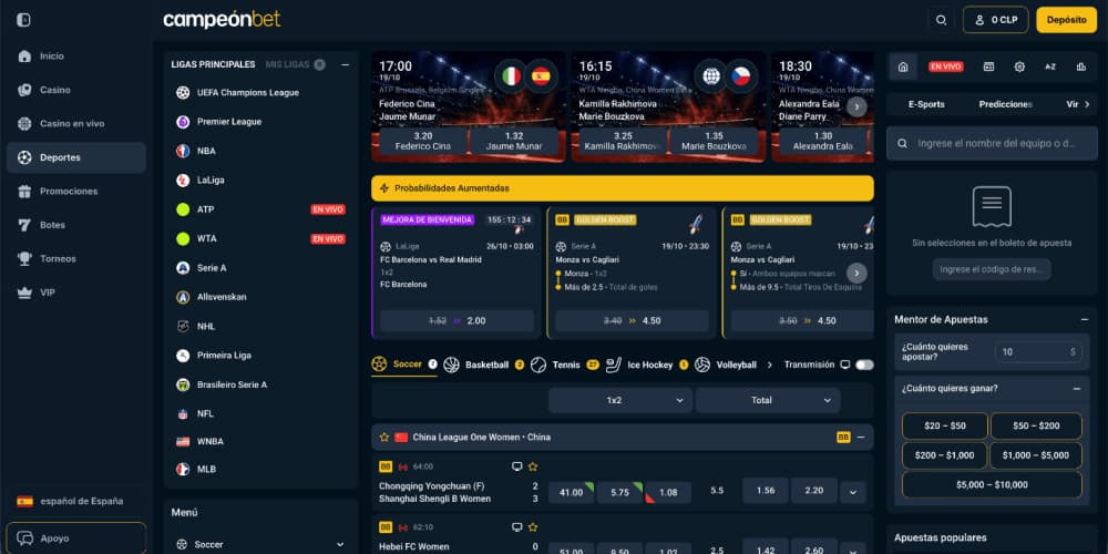 Campeonbet casino deportes